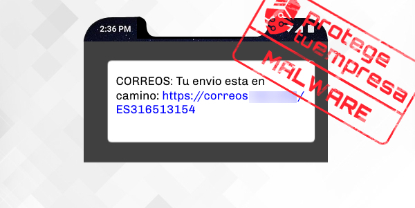 SMS suplantando a Correos