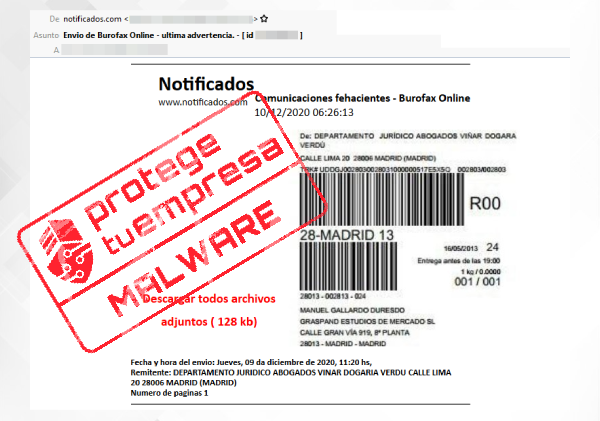 Correo electrónico - Aviso 12/10/2020 Burofax