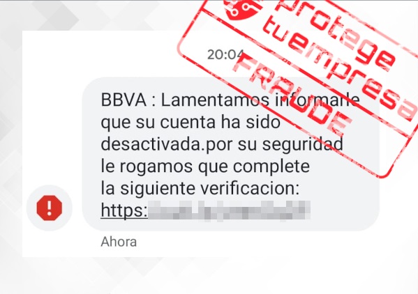 Smishing suplantando al BBVA