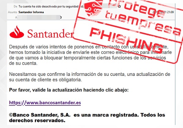 Captura del phishing